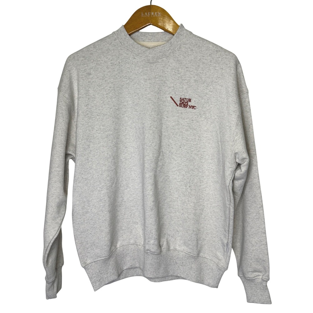 Saturdays NYC Surf Sweatshirt XS Cream NEW